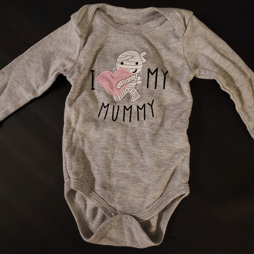 Bon Bebe Gray 'I Love My Mummy' Bodysuit